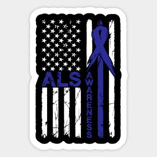 Als Awareness Flag Sticker